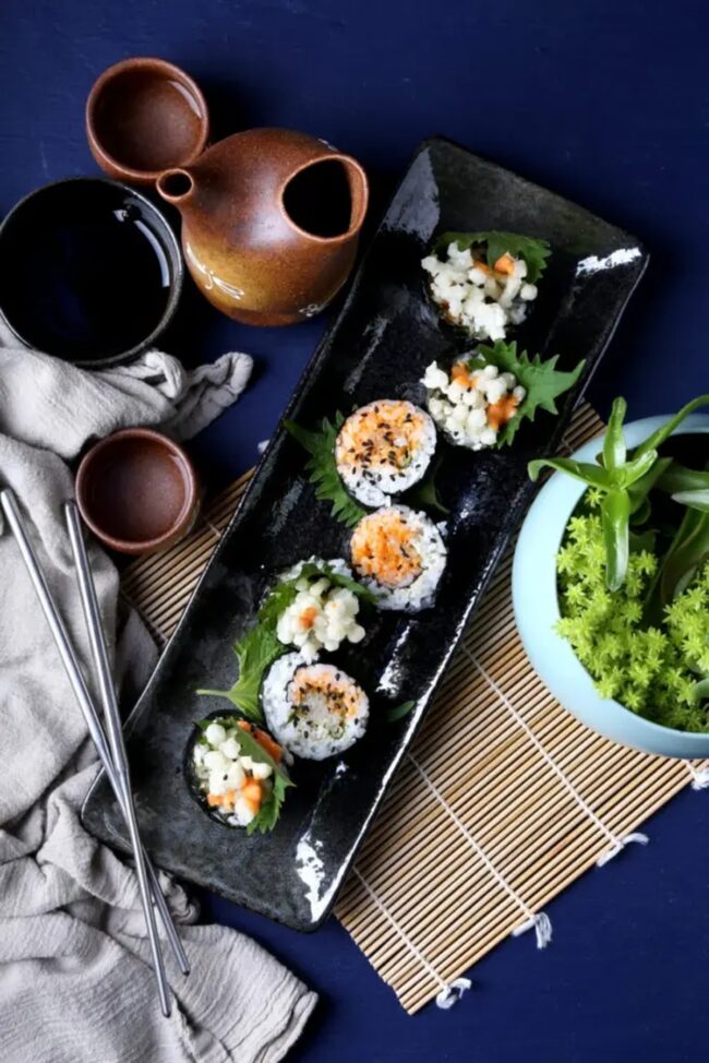Enoki Mushroom Sushi