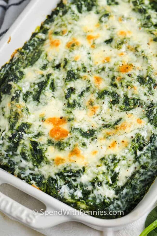 Creamy Spinach Gratin