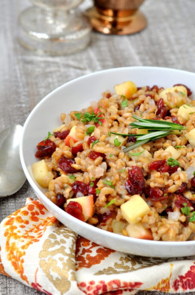 Cranberry Apple Farro Salad
