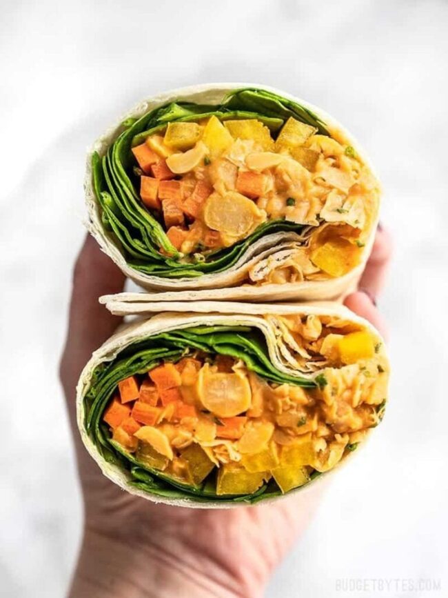 Chickpea Salad Wraps
