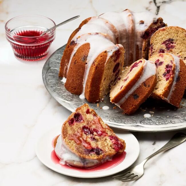 Glazed Cranberry Apple Cake
