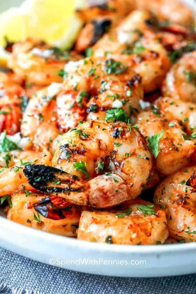 Garlic Butter Grilled Shrimp