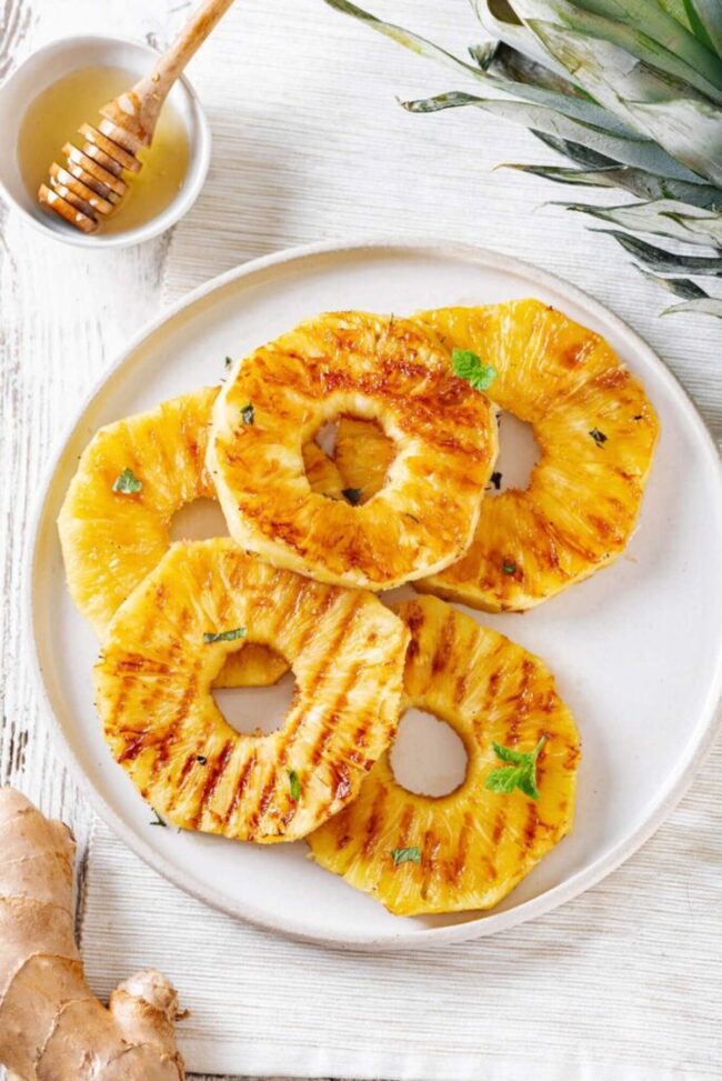 Grilled Pineapple with Honey