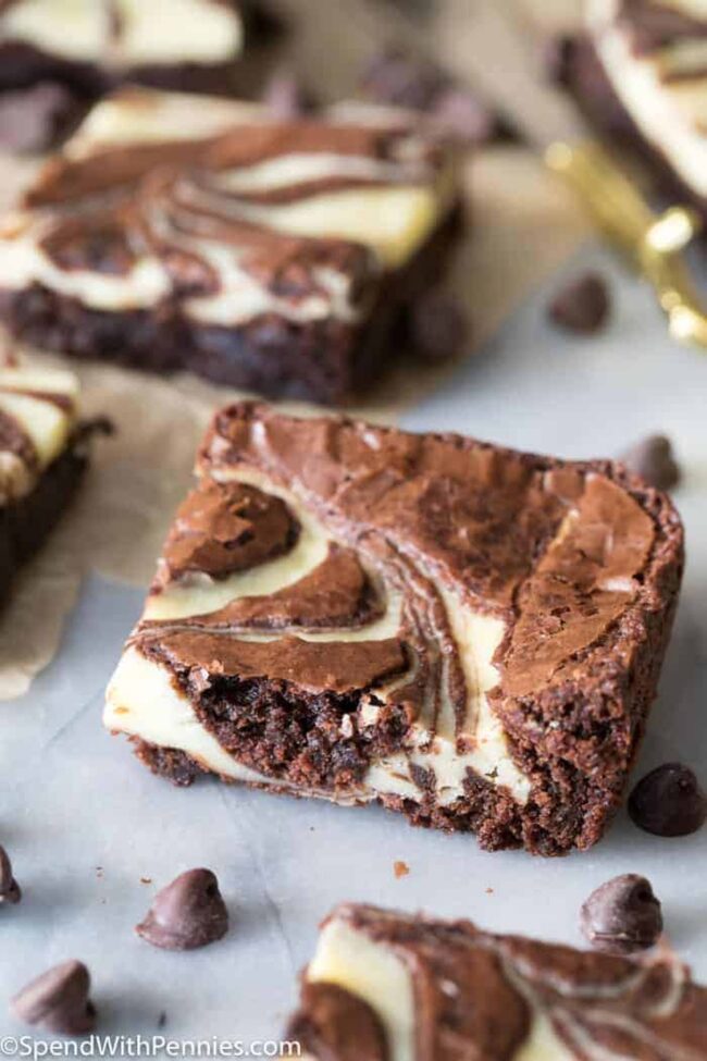 Cream Cheese Swirled Brownies