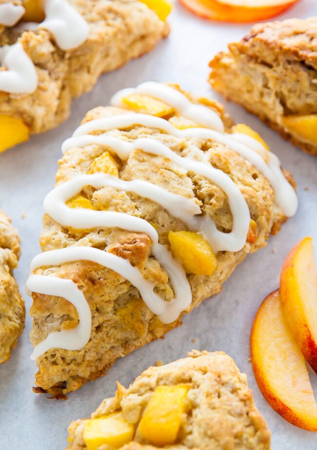 Peach Cream Cheese Scones