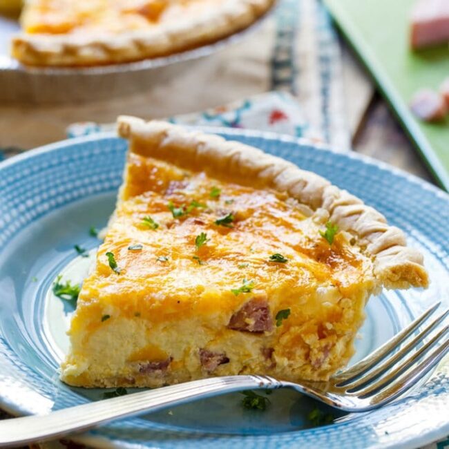 Cheese and Ham Breakfast Quiche