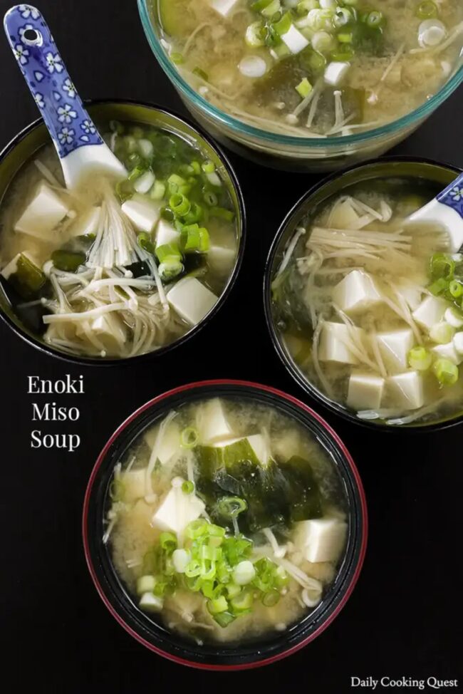 Miso Soup with Enoki