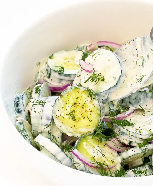 Creamy Dill Cucumber Salad