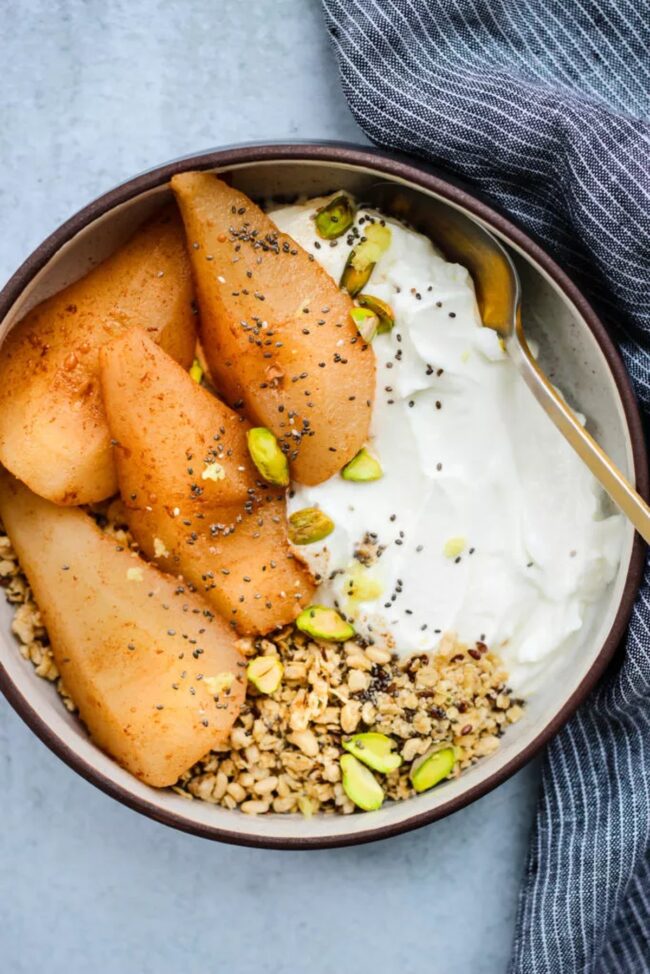 Honey Poached Pears