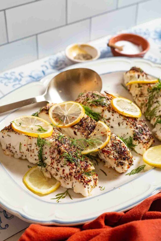 Baked Halibut with Dill
