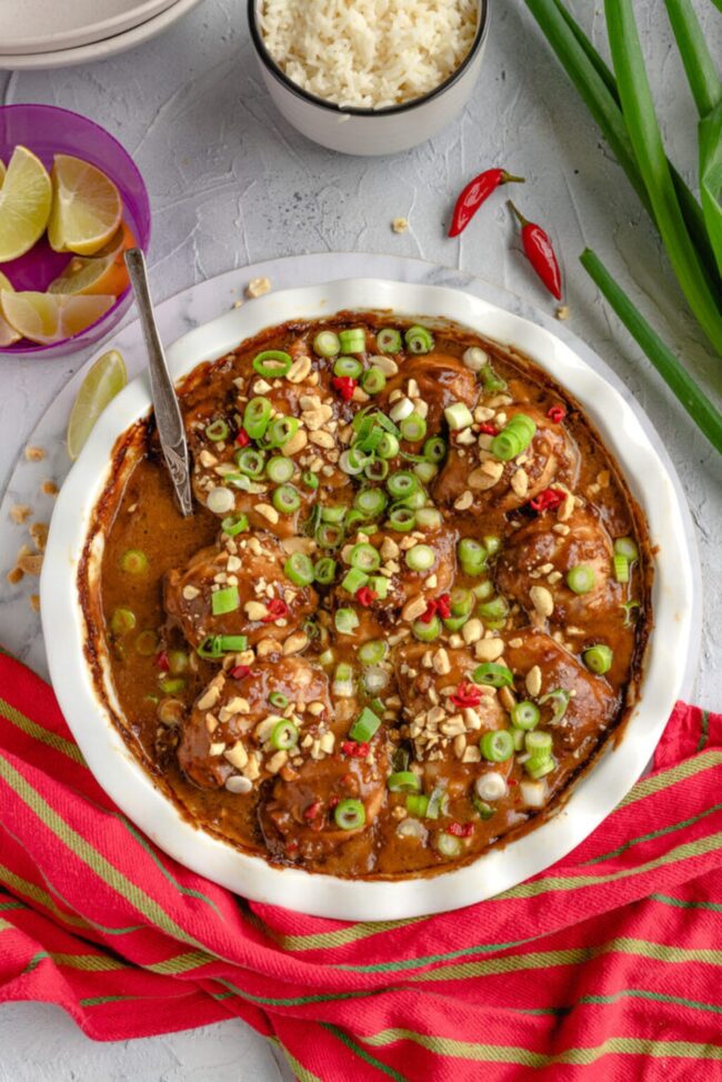 Thai Peanut Chicken Thighs