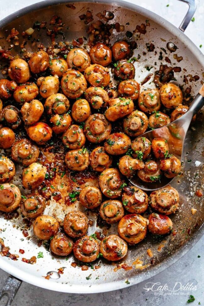 Garlic Butter Cremini Mushrooms