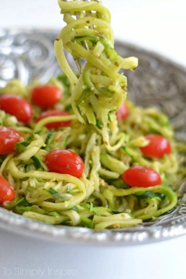 Zucchini Noodles with Pesto Sauce