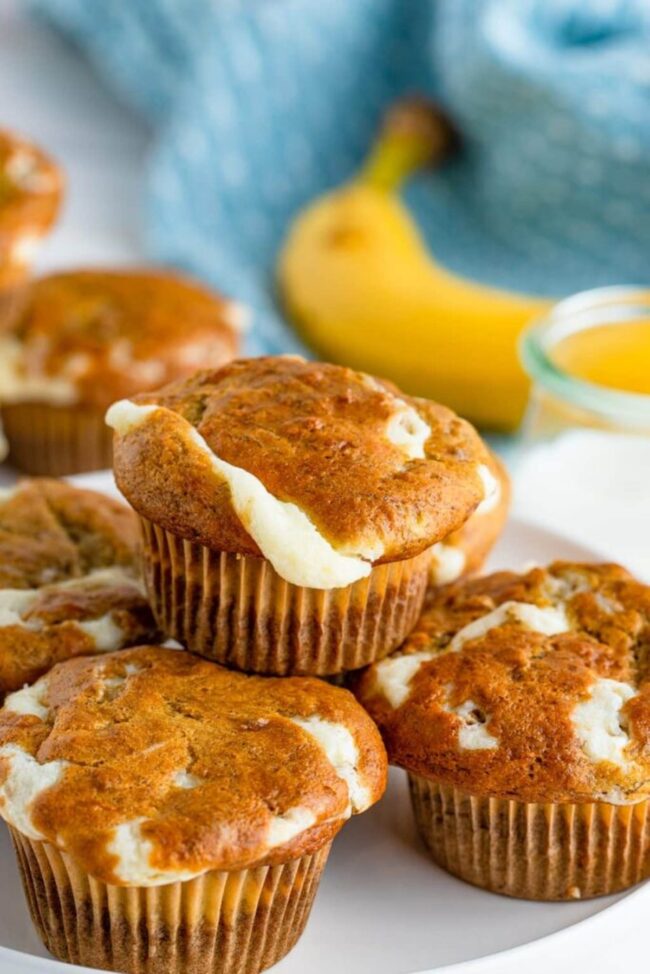 Banana Cream Cheese Muffins