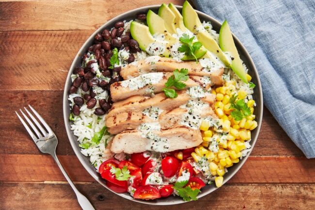 Cilantro Lime Rice Bowl with Grilled Vegetables