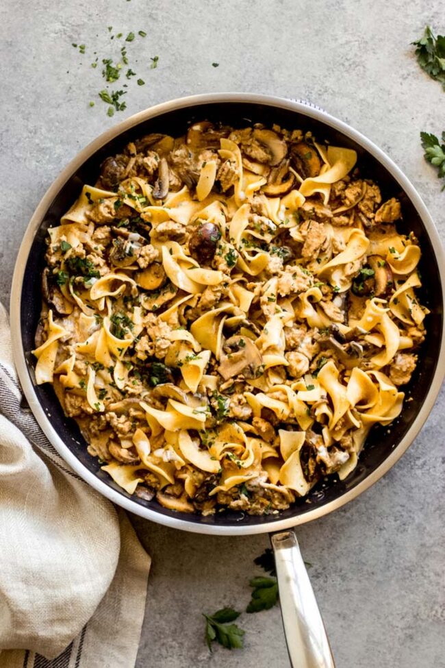 Turkey and Mushroom Stroganoff